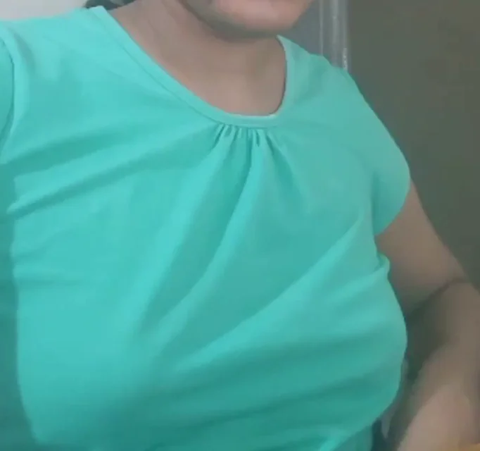 Titty Tuesday Office Tease: Busty MILF Flashes Massive Jugs in Skype Call