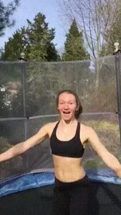 Trampoline Backflip Wardrobe Malfunction Slut