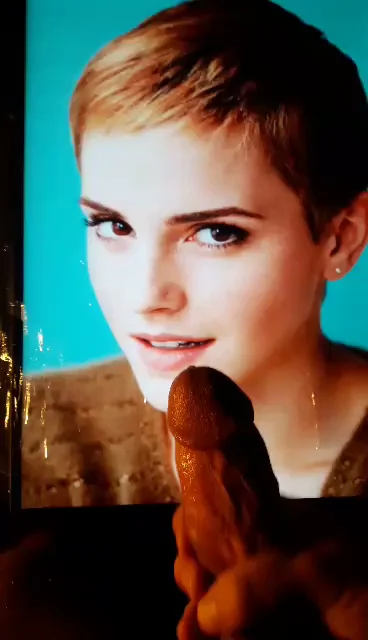 my bud jerkin his big hard cock 2 Emma Watson - and huge cum tribute - If u want 2 b fed celebs and porn and show off jerkin over them on a second screen - public or private sessions - add hertsgirls on k1k - second screen required