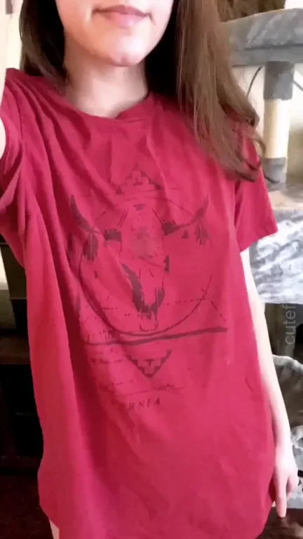 Birthday Cake Twerk Tease in Tight Red Tee