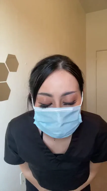 Busty Masked Slut Says 'Yes?' 😷🍆💦