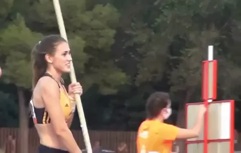 🔥 Extra Angles on Clara Fernandez's Pole Vault Tease Pt 2 💦