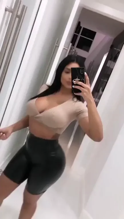 Mia Francis Teasing Her Massive Tits & Juicy Ass in Shiny Shorts 🍑💦