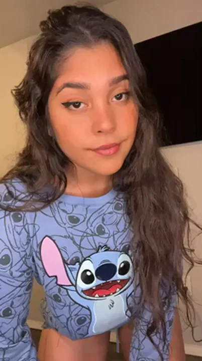 First Date Fuck? Stitch PJ Tease with Thicc Latina Slut 😈💦👙