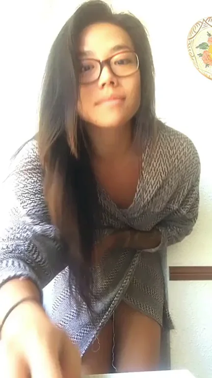 Post-Shower 😘 Glasses Slut Flashes Tits & Pussy Burst 💦🔥