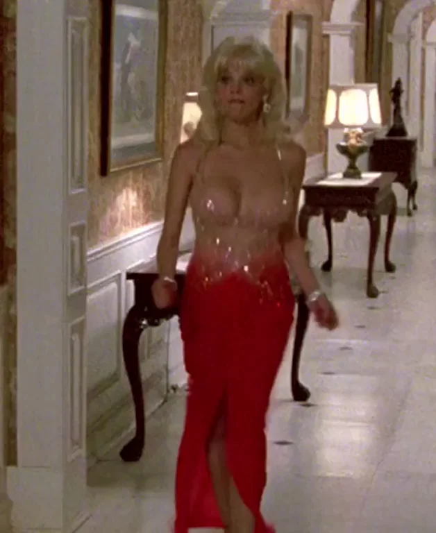 Teresa Ganzel's Slutty Red Gown Tease & Ecstasy Scream in Movie Madness 😈💦