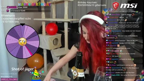 Drunk Anniefuchsia’s Sloppy Panties Flash – Redhead Streamer’s Accidental Upskirt Tease