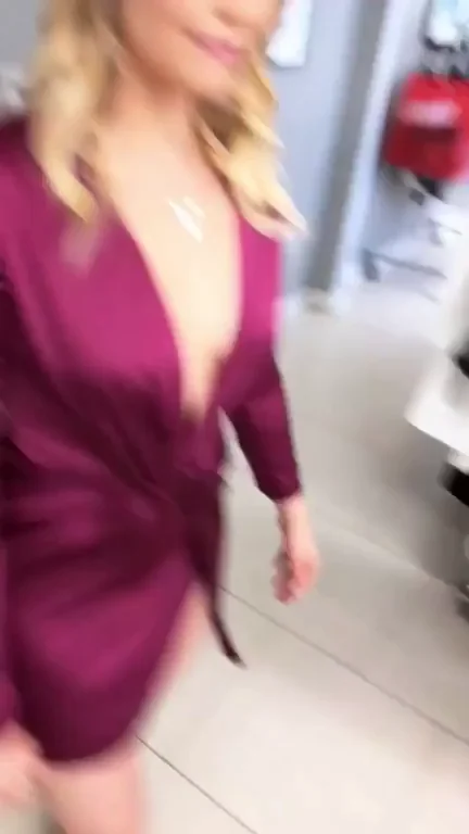 Mia Malkova's Shocked Slutty Reveal: Caught on Cam in Purple Wrap Dress