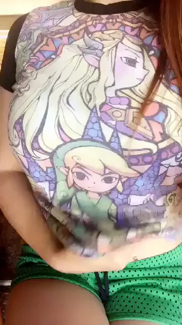 I Finally Found My Long Lost Zelda Shirt But Now It's Way Too Tight For My Tits ...  RedGIFs