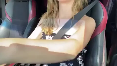 Does This Slutty Car Tit Flash Count? 😈🔥