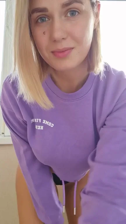 Bust a Thick Move: Purple Hoodie Tease
