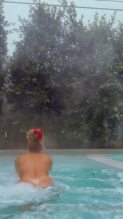 Corinna Kopf's Perfect Ebony Body Tease in Hot Tub 💦🍑🔥