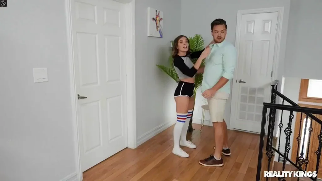 Ebony Roomie Steals White BF's Big Cock 😈🍫🍆