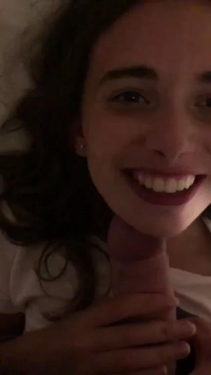 Shy smile at the beginning, but then...