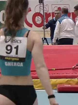 Maria Roberta Gherca's Slutty Ohlympics Walk-Off: Ass Cheeks Teasing the Track