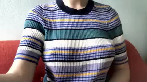 🍼 My Baggy Striped Shirt Hides These Massive Tits! See the Real Size 😈