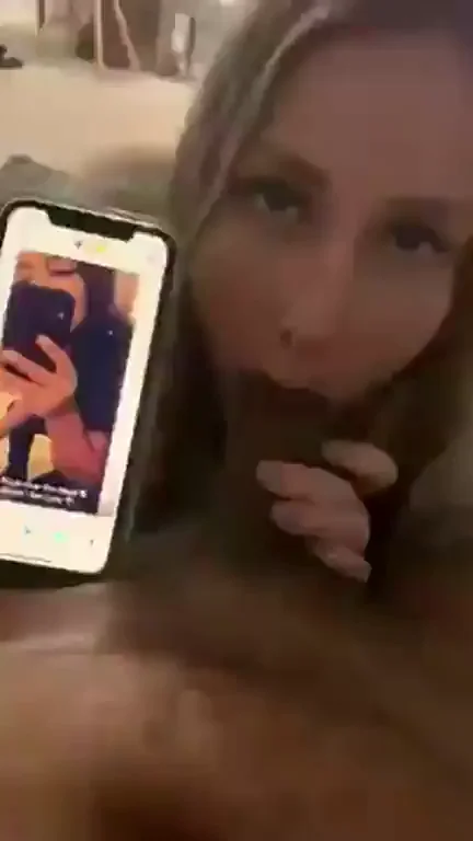 Blonde Teen Slut Worships Massive BBC While Watching Hubby's Pics 😍🍆💦