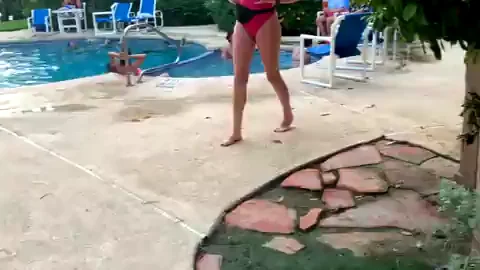 Forget the pool, heading to the beach!