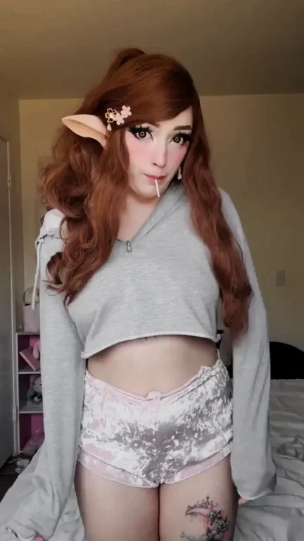 Elf Slut's Epic Titty Drop: Perky Tats Bounce Free!