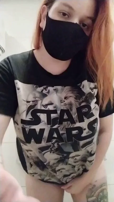 😈 Tired Ghostnipples Babe Lifts Star Wars Tee to Flash Massive Tits & Ghost Nips 🍑🔥