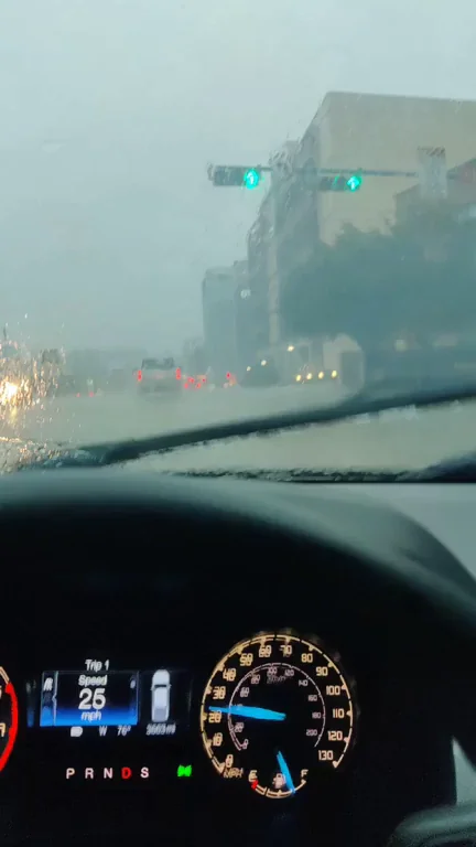 Rain-Drenched Dude's Hard Cock Tease in Traffic
