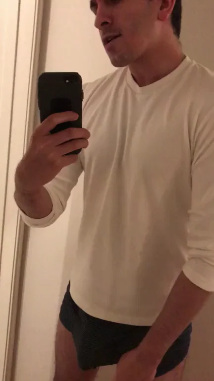 Thick Dick Tease in Tight Black Briefs 💦🍆
