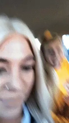 🚗 Wild Blonde CamSlut Flashes Tits at Strangers from Car 😈👅