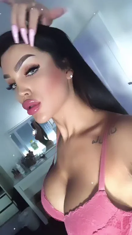 Shay Goncalvez Bimbo Tease in Pink Bra 💋🍒