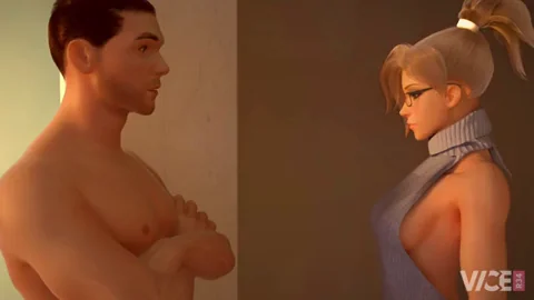 Mercy gives a BJ in her virgin killer sweater (ViceR34)[Overwatch]
