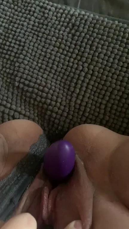 Pussy Dripping Sauce on Purple Toy Tease