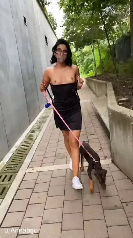 Park Tease: Tiny Tits Busted Out for a Quick Doggy Flash!