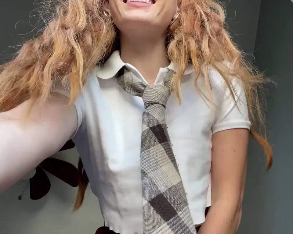 No Panties Under My Naughty Schoolgirl Skirt!