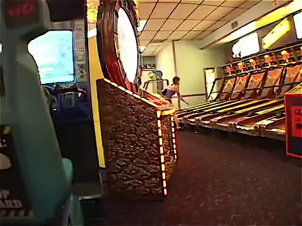 Allie Sin Dominates Arcade Games Before MMF Interracial Facial Fuckfest
