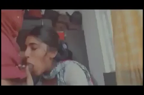 Happily sucking bf's cock at home
