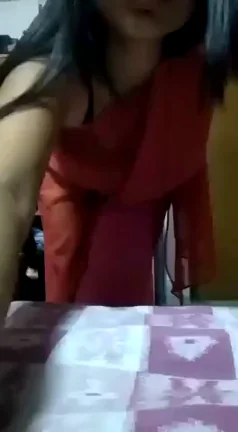 Saree Siren: Desi Babe's Teasing Striptease Distraction