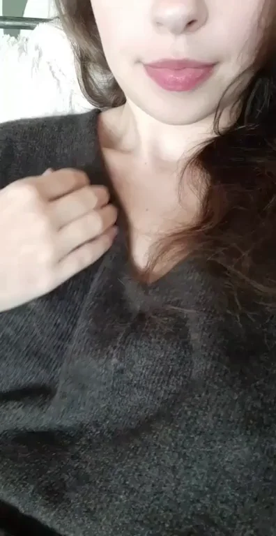 Sweater Slip Surprise: Tits Out for the Unexpected Drop