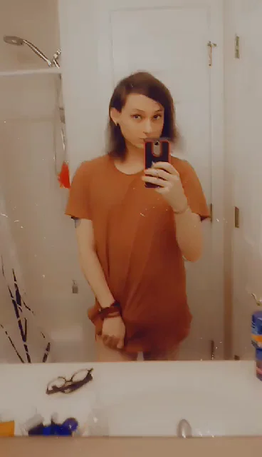 🫦 Surprise Trans Tease in the Bathroom 💦