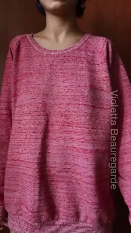 Petite Slut Flashes Her Bare Pussy Under Pink Hoodie