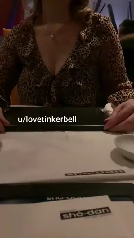 Titty pop at dinner [OC] [GIF]