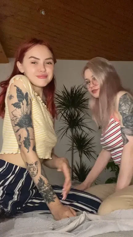 Inked Babes Tease: Tits On or Off? Pick Your Poison! 😘