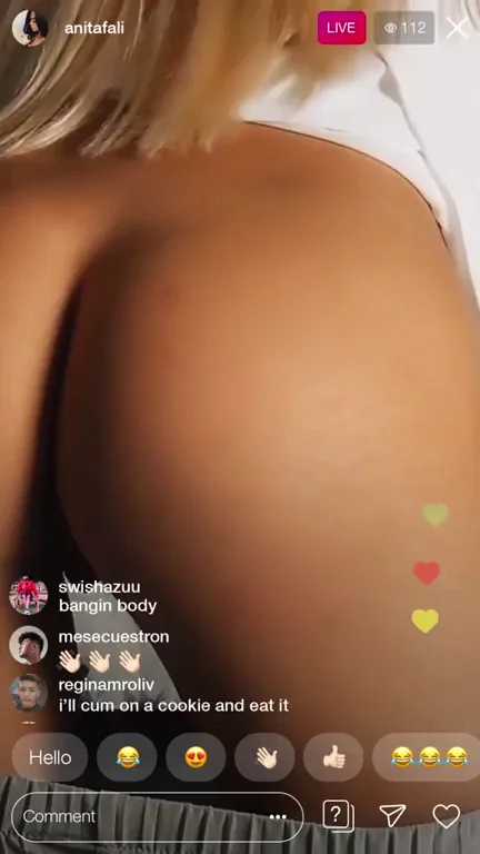 She can't hold herself LIVE