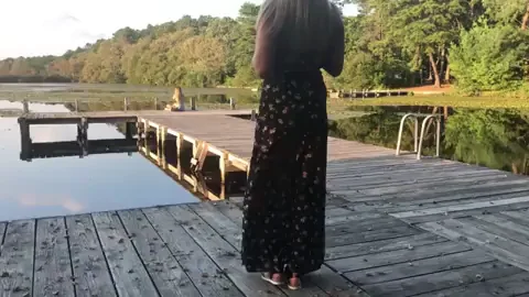 Getting naked behind the fisherman...