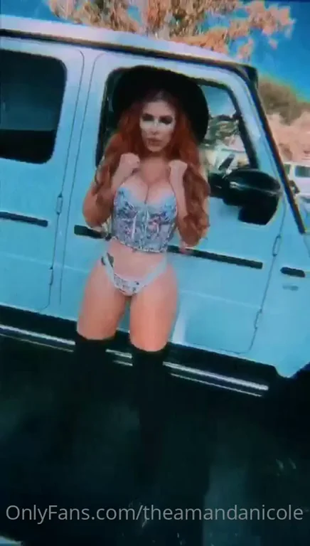 🔥 Hottest Slutty Babe Teasing Her Juicy Ass & Tits by the Van & Pool 💦👅