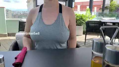 🍈 Lunchtime Titties Flash & Squeeze 😈