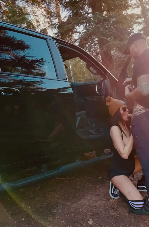 We got busted by hikers at our first location but that didn’t stop us from finding a new spot to cum ?