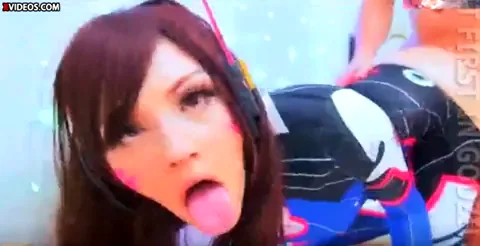 Cosplay Slut's Tongue-Out Tease & Pouty Lip Lockdown