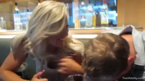Hot blonde Embry Prada gets fucked and creampied on the first date