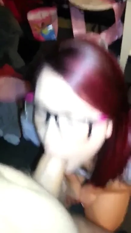 Redhead on her knees