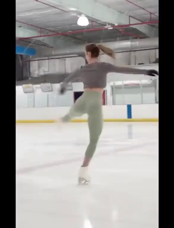 Yoga pants on a skilled figure skater