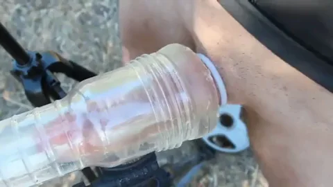 Toying around outdoors.